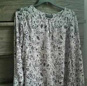 Sheer Paisley Print Top